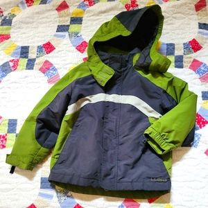 LL Bean coat size Medium 5/6 excellent condition detachable fleece 3 in 1 jacket